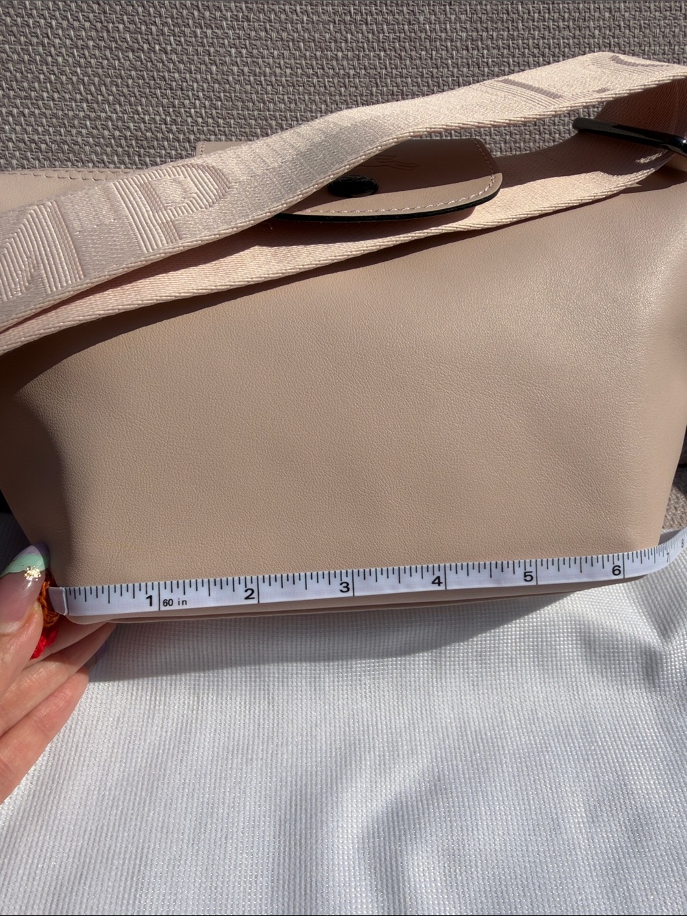 Longchamp Small Light Pink Leather Crossbody Bag Silver Hardware - Picture 13 of 14